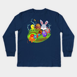 easter bunny Kids Long Sleeve T-Shirt